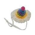 thumbnail image 4 of Sombrero de animales pequeños para hámster, accesorio ajustable para fotografía, gorro tejido a mano para roedores, loros, ardillas, palomas, lagartos Arcoíris, 4 of 10