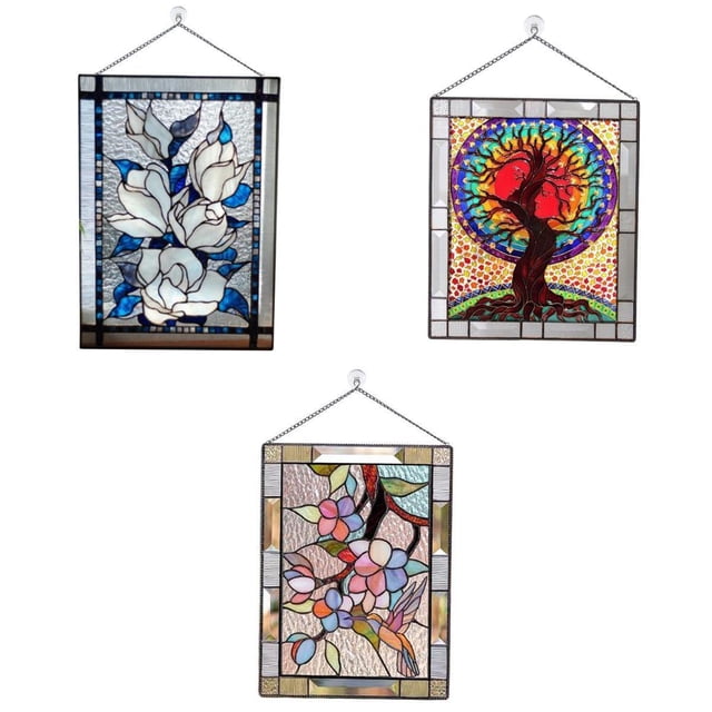 Panel de ventana rectangular teñido con flores blancas Zulema panel de cortinas de ventana