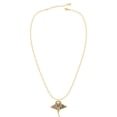 thumbnail image 4 of LuLiaMenton 3PCS Faux Pearl Necklace Gold Plated Turtle Manta Ray Abalone Shell Pendant Beach Women Necklace, 4 of 6