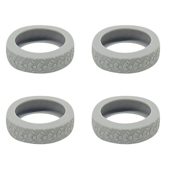 Tapas de ruedas de 4 packs, protectores silenciosos de colores para ruedas de maleta (8 ruedas) - gris, naranja, azul, blanco, morado - 53mm, reducción de ruido y protección del suelo