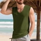 thumbnail image 5 of Camiseta sin mangas con cuello en V para hombre, color liso, informal, con cuello en V, para vacaciones, entrenamiento, camiseta sin mangas, blusa de poliéster para hombre, 5 of 9