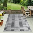 thumbnail image 1 of BNM Stripe Indoor Outdoor Area Rug, 7' 10" x 9' 10", Grey, 1 of 8