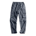 thumbnail image 4 of YABCSAZ Mens Convertible Cargo Pants Quick Dry Zip Off Legs 2 in 1 Hiking Pants Elastic Waist Multi Pocket Lightweight Outdoor Pants Camping Fishing Mountain Climbing Tactical Pants Trousers Travel, 4 of 9