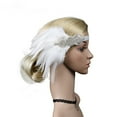 thumbnail image 2 of MSJUHEG Tea Party Hats,Feather Hair Clip,Feather Headpiece,Church Hats,Fascinators Hats,Headpiece Flapper Headband Headdress Feather Garland Girls Headband White One Size, 2 of 5