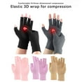 thumbnail image 4 of Kilaqueen Compression Arthritis Gloves Men Women Bamboo Hand Thumb Pain Relief Compression Gloves Fingerless Design Breathable Fabric for Typing and Daily Work, 4 of 5