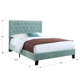 thumbnail image 3 of Emerald Home Amelia Light Blue Cal King Upholstered Bed with Tufted, Padded Headboard, And Platform Style Base, 3 of 4