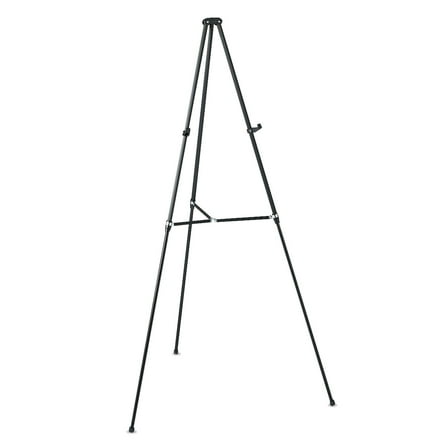 Quartet Easel, Aluminum, Lightweight, Telescoping, 66" Max. Height, Supports 25 lbs, Black (51E) CA2