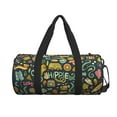 thumbnail image 2 of Gaeub Colorful Hippie Lightweight Travel Cylinder Bag Gym Tote Bag Sports Training Duffle Bag with Pockets and Straps, 2 of 8