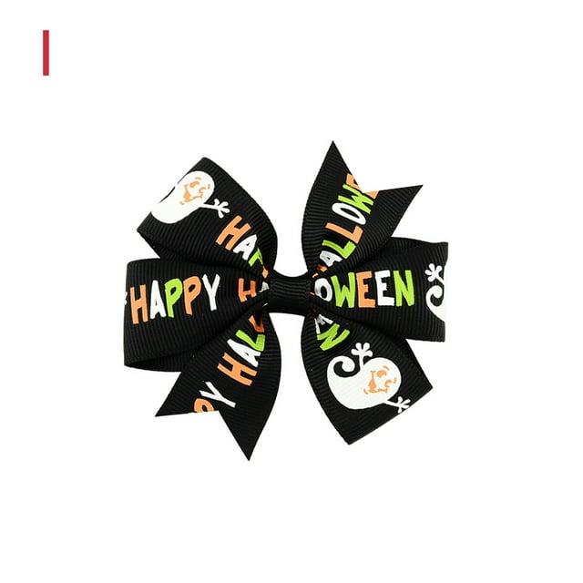 Hot6sl Ofertas Del Día Horquilla para El Pelo Infantil de Halloween con Estampado Infantil, Bonito Lazo para El Pelo para Niñas
