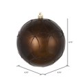 thumbnail image 2 of Vickerman N182575D 4.75 in. Chocolate Candy Ball Ornament with Circle Glitter Pattern  4 per Bag, 2 of 3