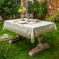 Lace Table Cloth Rectangle Spring Antique Flower Decor Macrame