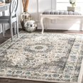 thumbnail image 1 of nuLOOM Paisley Verona Vintage Persian Area Rug, 8' Square, Grey, 1 of 4