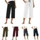 thumbnail image 4 of Pantalones deportivos casuales de pierna ancha con cordón elástico y cintura de color sólido de verano para mujer de Europa y América, 4 of 6