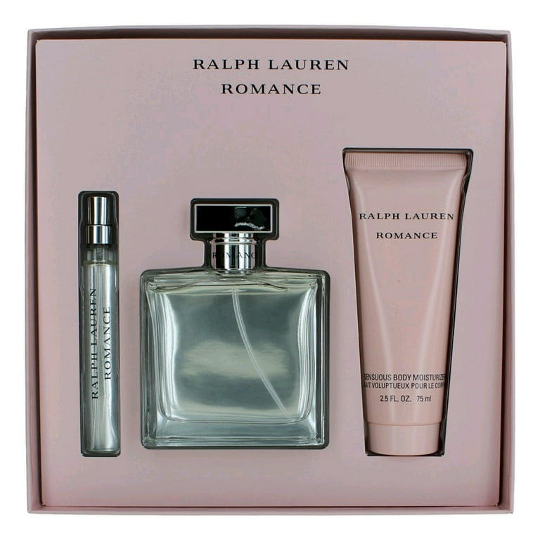 Romance Women 3 Piece Gift Set - 3.4 Oz Eau De Parfum Spray By Ralph Lauren