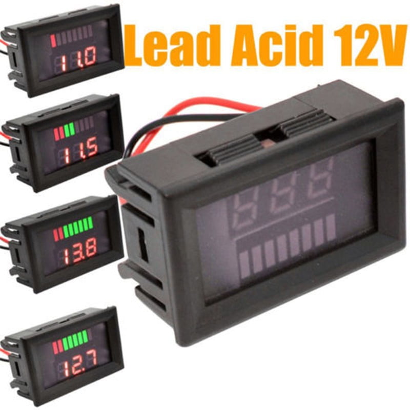 12V Digital LED-Display Motorcycle Voltage Meter Acid Electromobile Volt-Gauge 