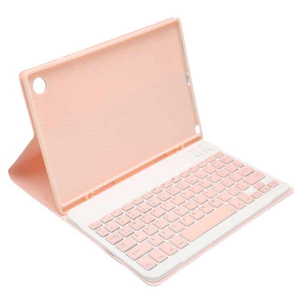 Estuche con teclado Sakura Pink Estuche para tableta con teclado inalámbrico magnético desmontable rosa con ranura para lápiz para Galaxy Tab A8 de 10,5 pulgadas sin panel táctil