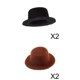 thumbnail image 1 of Minisombrero CUTICAT Paquete de 4 1:12 para casa de muñecas Accesorios de Decoración, 1 of 7