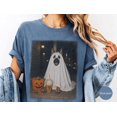 thumbnail image 2 of German Shepherd Halloween Ghost Shirt, Funny Spooky Season Unisex T-Shirt, 2 of 5