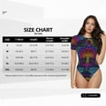 thumbnail image 2 of Rateoe Indian Mandalas Dragonfly Printed Women Rash Guard Short Sleeve,Tummy control Swimsuit Surfing Swimsuit Bathing Suit Short-sleeved Onesie UPF 50+, 2 of 6
