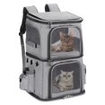 thumbnail image 1 of Mochila transportadora de mascotas HOVONO con doble compartimento para gatos pequeños, 1 of 7