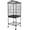 Black square, variant on Bird Cage 54Inch Wrought Iron Bird Cage with Rolling Stand Metal Parrot Cage with Open Play Top Perch Stand for Conures Lovebirds Cockatiels Finches (Black 3)