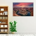 thumbnail image 3 of Horseshoe Bend at Arizona During Sunset - Wrapped Canvas Print Wall Art | 60" W x 40" H, 3 of 4