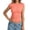 0Orange, variant on TOOME Women's Buttery Soft Peach Top, Slim Fit Short Sleeve Peach Shirt for Women, Trendy Peach Crop Top for Workout & Daily Wear