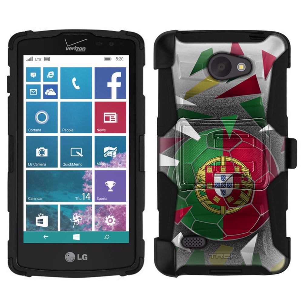 LG Lancet Armor Hybrid Case Soccer Ball Portugal Flag by Trek Media Group