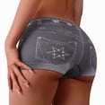 thumbnail image 4 of YHAJDS Womens Yoga Short Base Layer Pants Print High Stretch Breathable Mid Waist Bottoms, 4 of 5