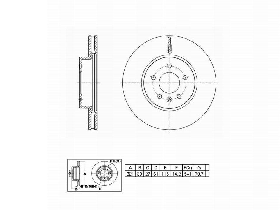 UltraHC Coated High Carbon Brake Rotor, Front UR005604, Cadillac ATS 2018-2013
