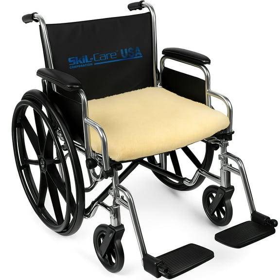 Skil-Care Synthetic Sheepskin Bed Sore Protectors Pads 60” x 30”, 1-Pack, Washable Sheepskin Pad for Bed Sores, Pressure Relief & Prevention, Elderly Assistance Products, 501090