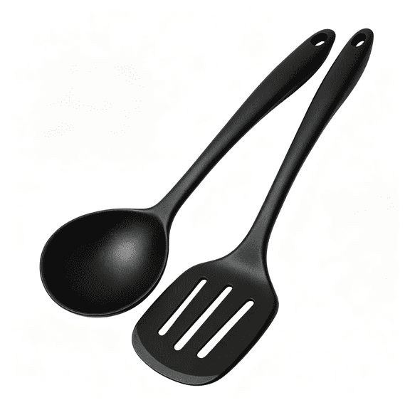 NORIZF Heat Resistant Silicone Cooking Spatula and Spoon Set | Bpa Free, for Nonstick Cookware, Large Cooking Utensils, for Serving, Mixing, Scraping, Dishwasher Safe