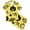 C105 Yellow, variant on CONZONE Halloween Pajamas for Toddler Girls Printed Short Sleeve Button Down Tops and Shorts Hallowmas Loungewear Soft 2 Piece Girls Pjs Set Size 2-3 Years