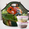 thumbnail image 6 of Herdesigns Leaf ladybugs Neoprene Lunch Bag, Red Ladybugs Insulated Lunch Box for Women Men Washable Lunch Tote Soft Lunch Container With Zipper for Work Picnic Travel, 6 of 7