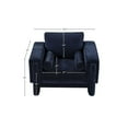 thumbnail image 2 of Meridian Furniture Madeline Navy Chenille Fabric Chair, 2 of 15
