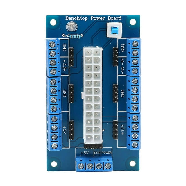 Module de carte de dérivation d'alimentation CC ATX 24/20 broches avec voyant LED
