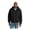 Black, variant on Unisex Duck Cloth Hooded Work Jacket | Zip Up Outerwear for Men & Women with Insulated Hood & Hand Warmer Pockets