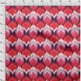 thumbnail image 4 of oneOone Cotton Jersey Red Fabric Ikat Quilting Supplies Print Sewing Fabric By The Yard 58 Inch Wide, 4 of 6