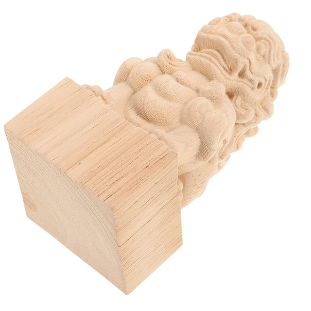 CRAFTHROU 1 Pcs Arch Bridge Pillar Heads Solid Wood Column for Architectural Design