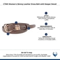 thumbnail image 4 of CTM Skinny Leather Dress Belt with Keeper Detail (Women), 4 of 4
