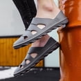 thumbnail image 5 of Men Slip On Mules Clogs Sports Sandals Beach Water Slippers Roman Open Toe Shoes, 5 of 8