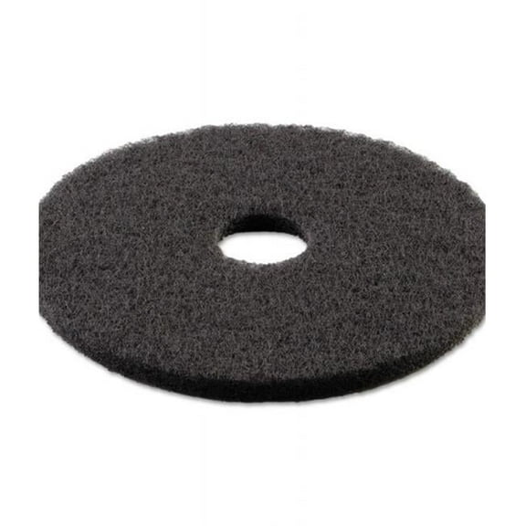13 in. Standard Stripping Floor Pads - Black - 5 Per Case
