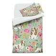 thumbnail image 2 of Basset Hound and Flowers Duvet Cover and Pillowcase Set for Single Bedding, Bedroom Accessories for Kids Teens, 2 of 5