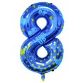 thumbnail image 1 of Videojuego con globos de aluminio número 8, azul, 40 cm, para fiesta de cumpleaños, 1 of 7