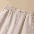 thumbnail image 4 of DGMIOCS Women's 2-Piece Linen Outfit Button Down Shirt & Wide Leg Pants Blue M=1, 4 of 8