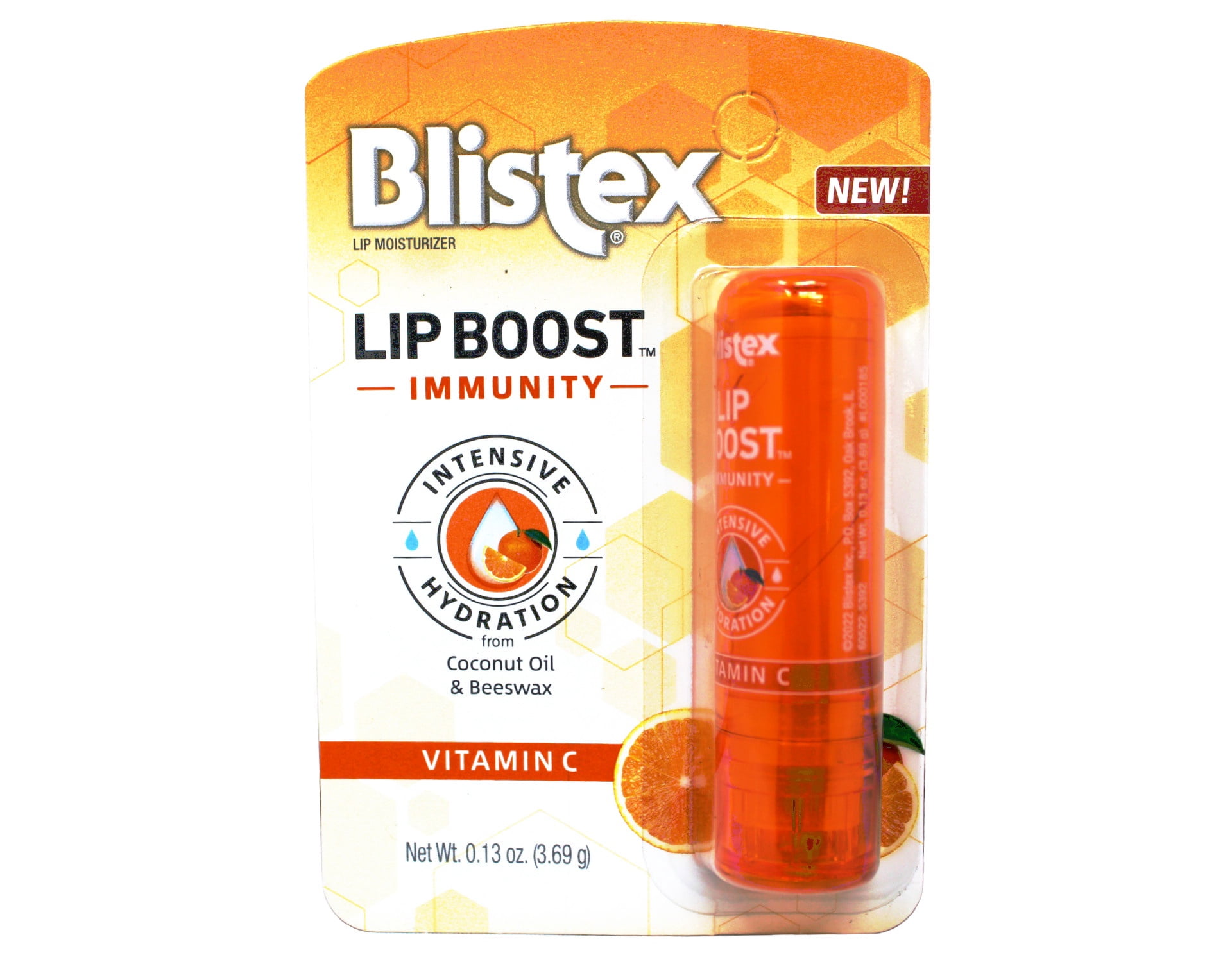 6 Pack - Blistex Lip Boost Immunity, Lip Balm, Intensive Hydration, Vitamin C, Coconut Oil & Beeswax, Moisturizer 0.13 oz