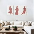 thumbnail image 3 of Elephant Stock Minimalist Bare Belle Wall Art - Horizontal Multi Panel Canvas - Lobby Wall Decor - Wellness Multi Panel - Red And White Decor - 74" x 36", 3 of 8