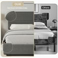 thumbnail image 6 of 4 EVER WINNER Full Bed Frame with Headboard, Boucle Upholstered Platform Bed Frame wiith Rounded Corner, Soft Cloud Bed Frame, No Box Spring Needed, Gray, 6 of 8