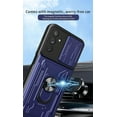 thumbnail image 3 of Case for Samsung Galaxy A13 5G with Card Holder, Heavy Duty Protection Phone Case with Magnetic Ring Kickstand Slide Camera Cover for Samsung Galaxy A13 5G      Red, 3 of 9