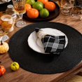 thumbnail image 5 of Set of 6 (Black)Round Braided Placemats 15 Inch Round Table Mats for Dining Tables Washable Woven Heat Resistant Place mats, 5 of 5